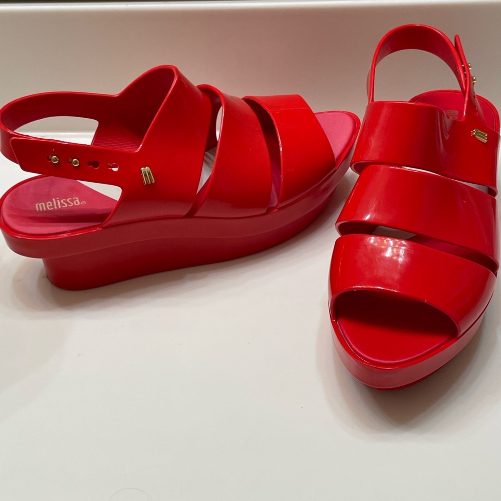 Melissa Red Style II Platform Sandals